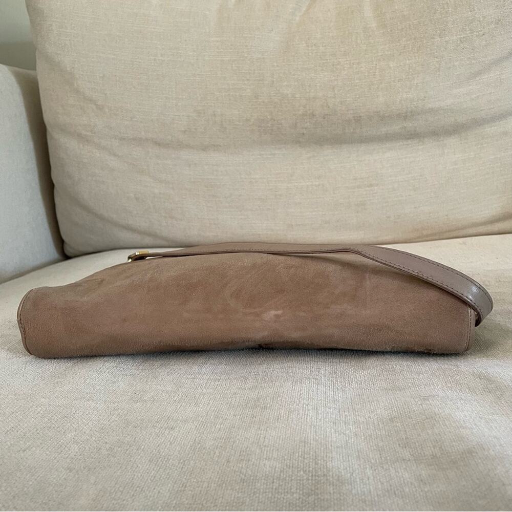 DIOR Christian Dior Taupe / Light Brown Suede Leather Shoulder Bag - Picture 4 of 16